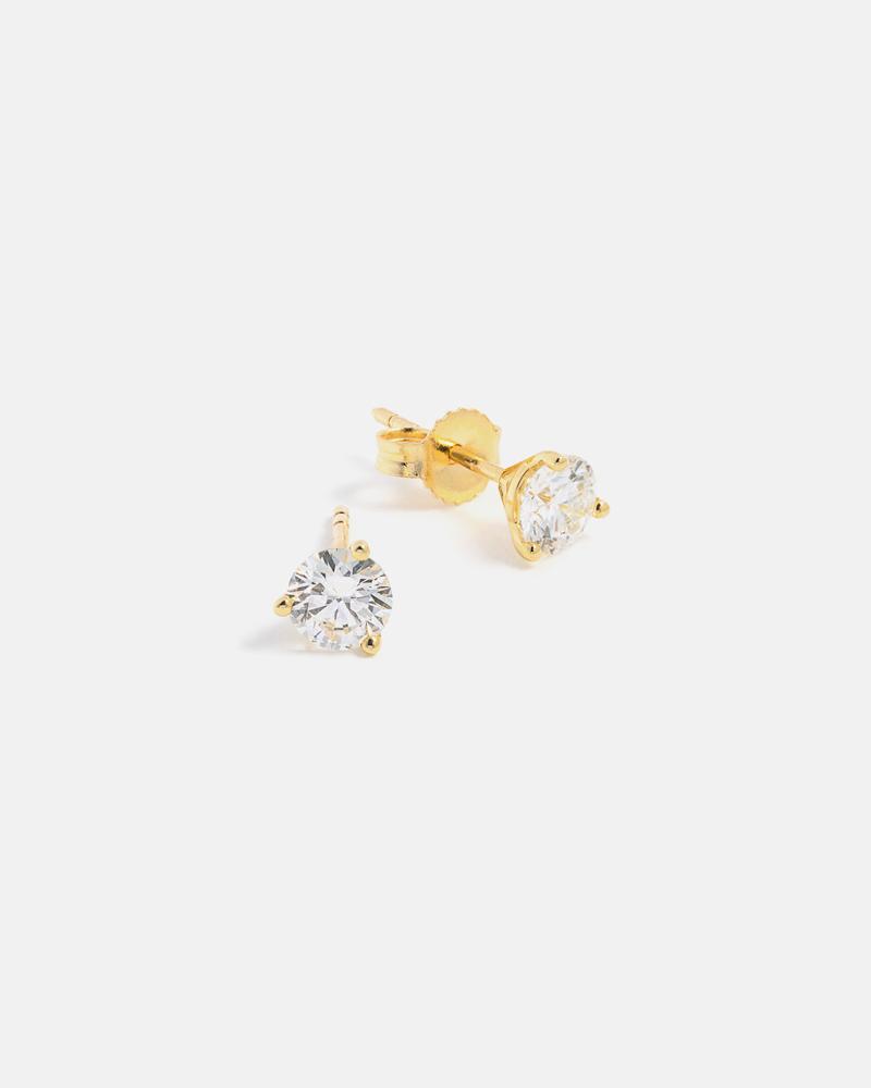 Clous d'Oreilles en Or Jaune avec Diamants de Laboratoire (0.75 carats)