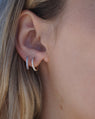 Small Pavé Hoops in 14k Gold with lab grown Diamonds