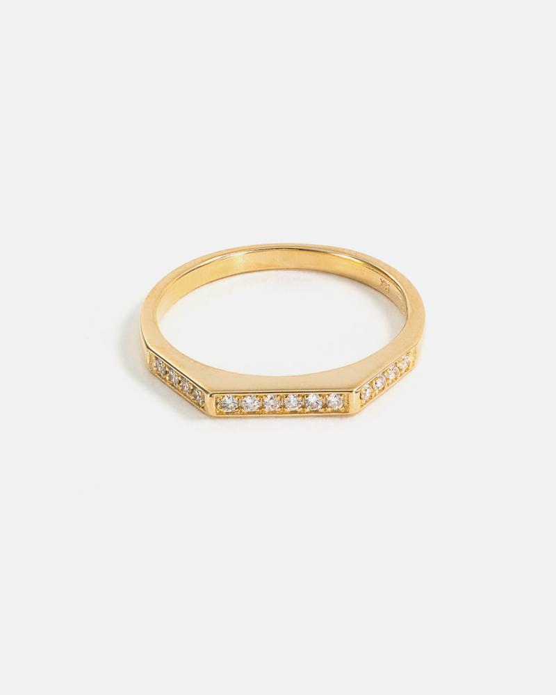 Theory 2 Ring in 14k Yellow Gold with lab grown Diamonds