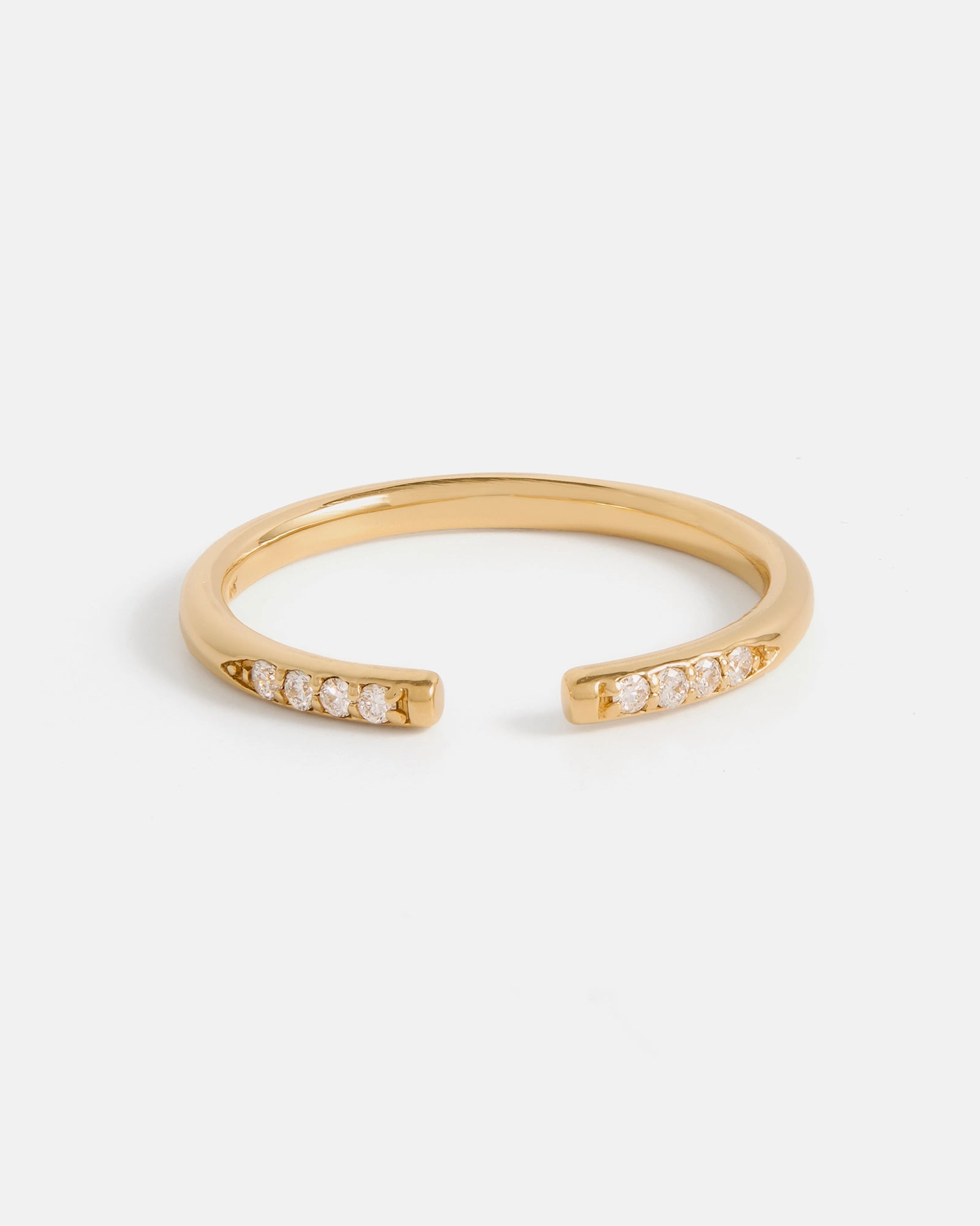 Classic Open Ring in 14k Gold with lab grown Diamonds