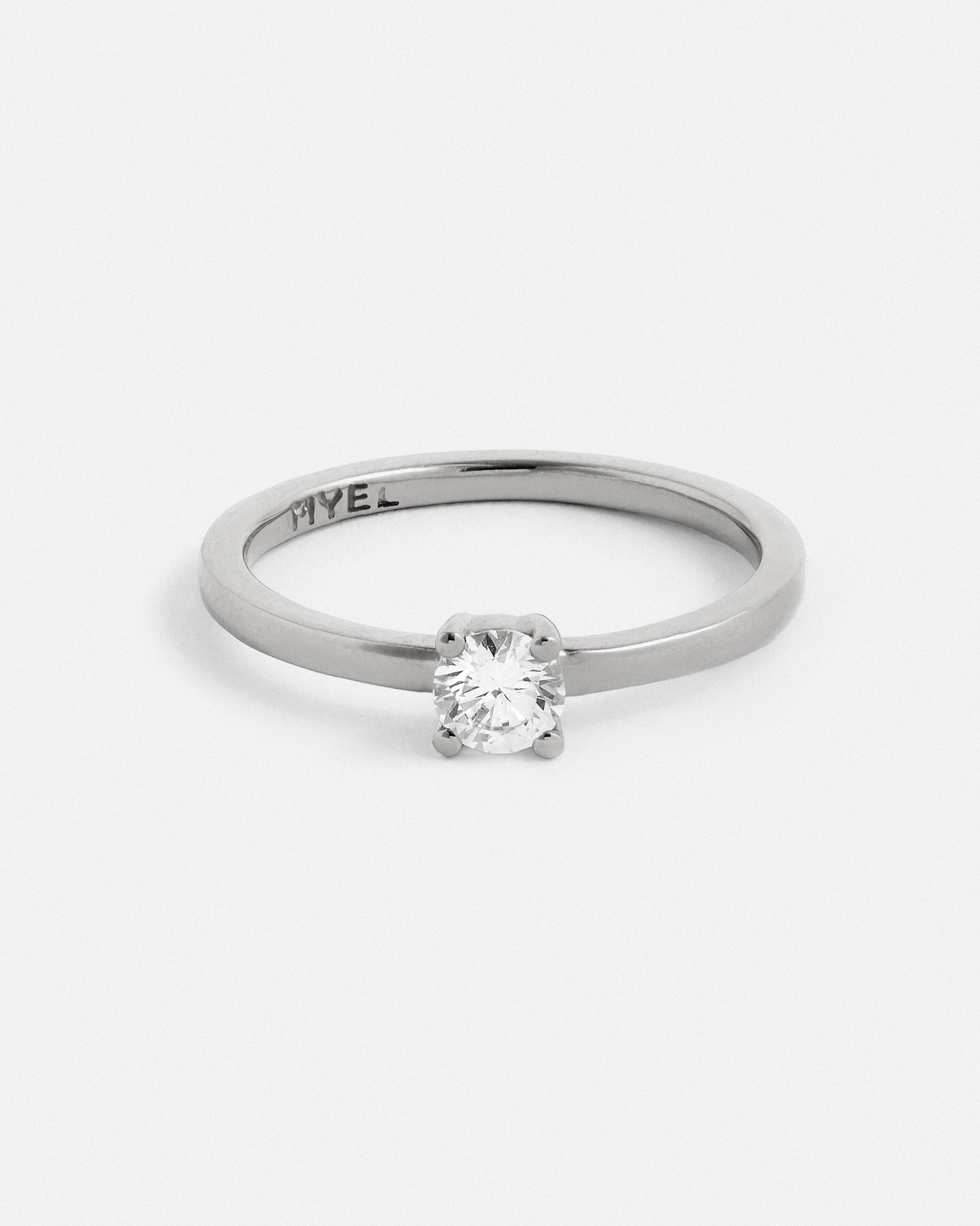 Solitaire Ring in 14k Fairmined Gold with Lab-Grown Diamond