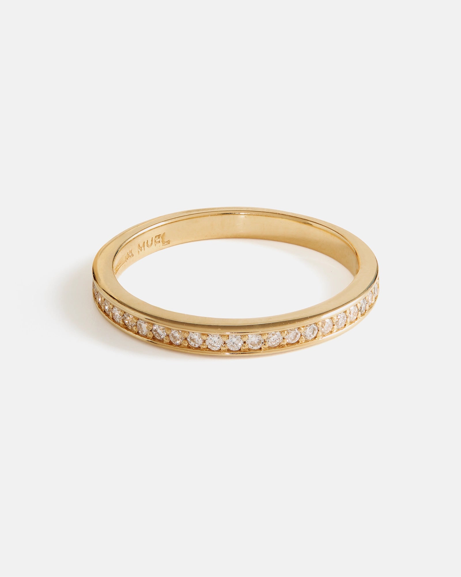 Jonc Pavé en Or 14k avec Diamants de Laboratoire