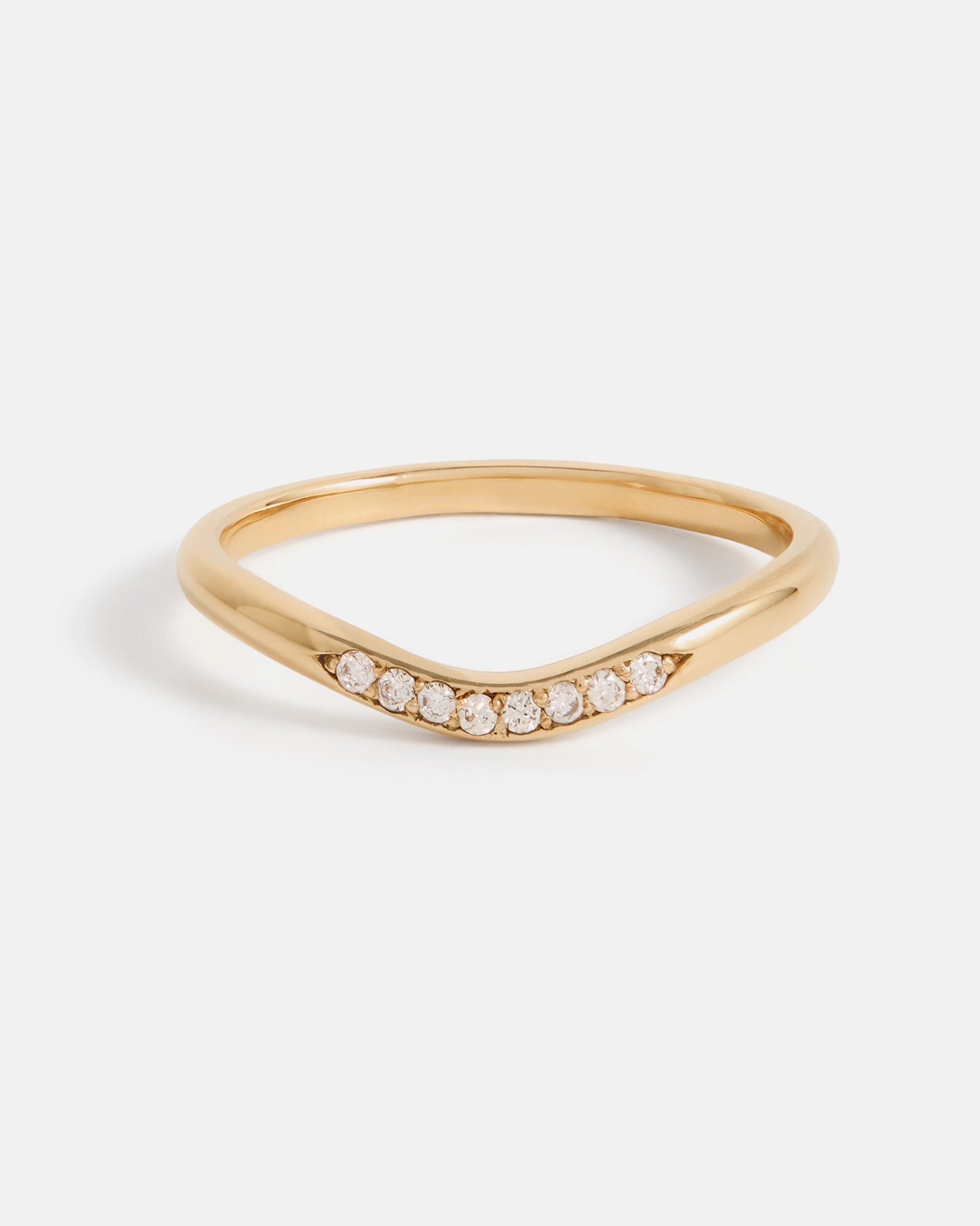 Bague Stratura Vague en Or 14k et Diamants de Laboratoire