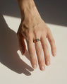 Bague Galatée Rond en Or Jaune 14k avec Aiguemarine Moyo de Tanzanie