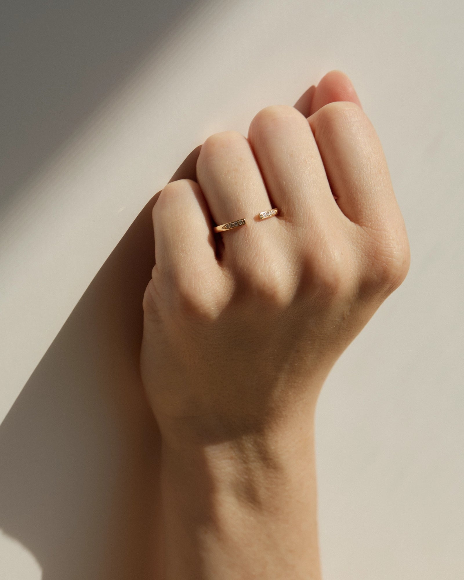 Alliance Open Ring with Diamonds in 14K Fairmined Gold