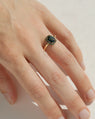 Bague Halo en Or Fairmined avec Saphirs d'Australie