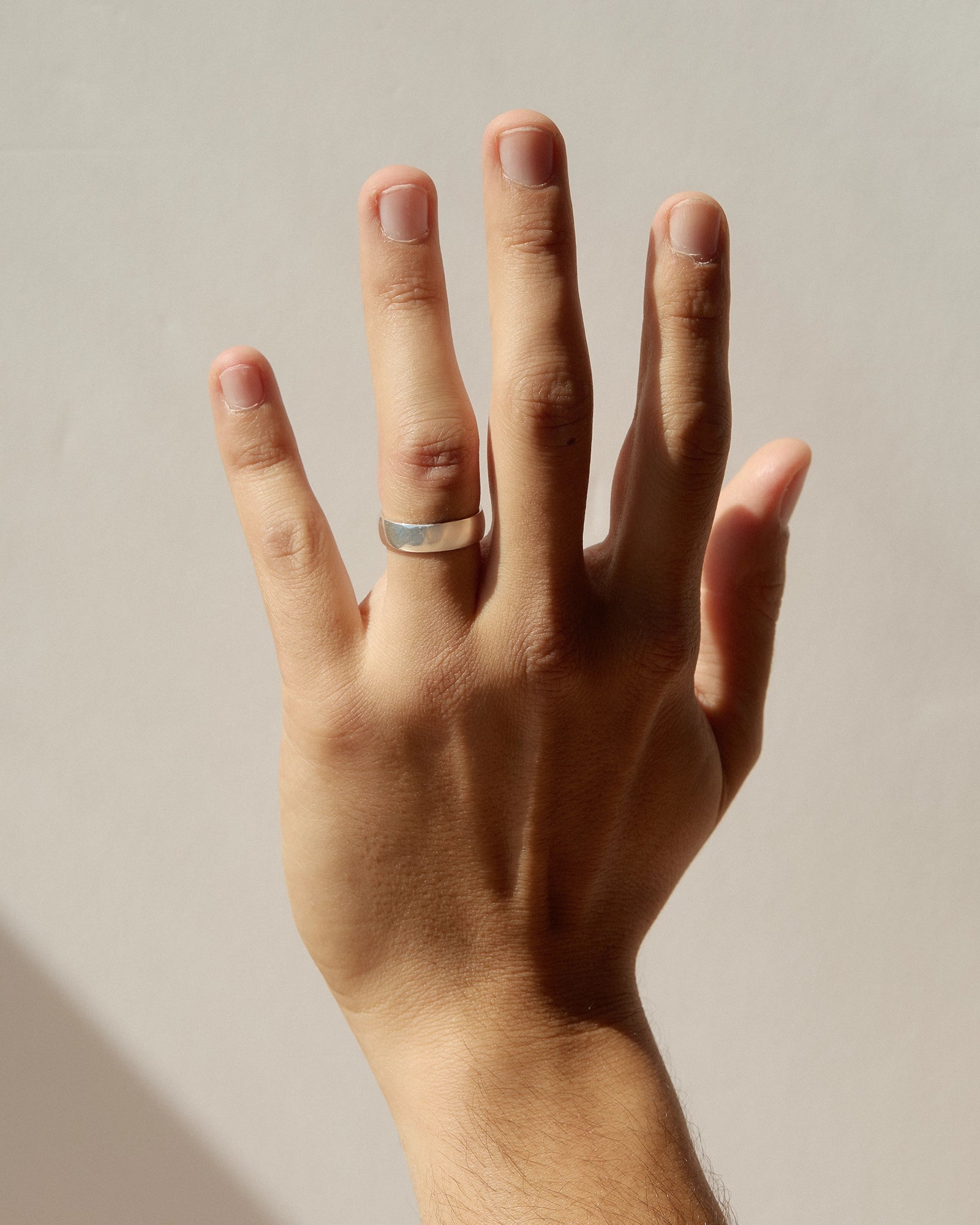 Jonc Semi-Bombé en Argent Sterling 6mm