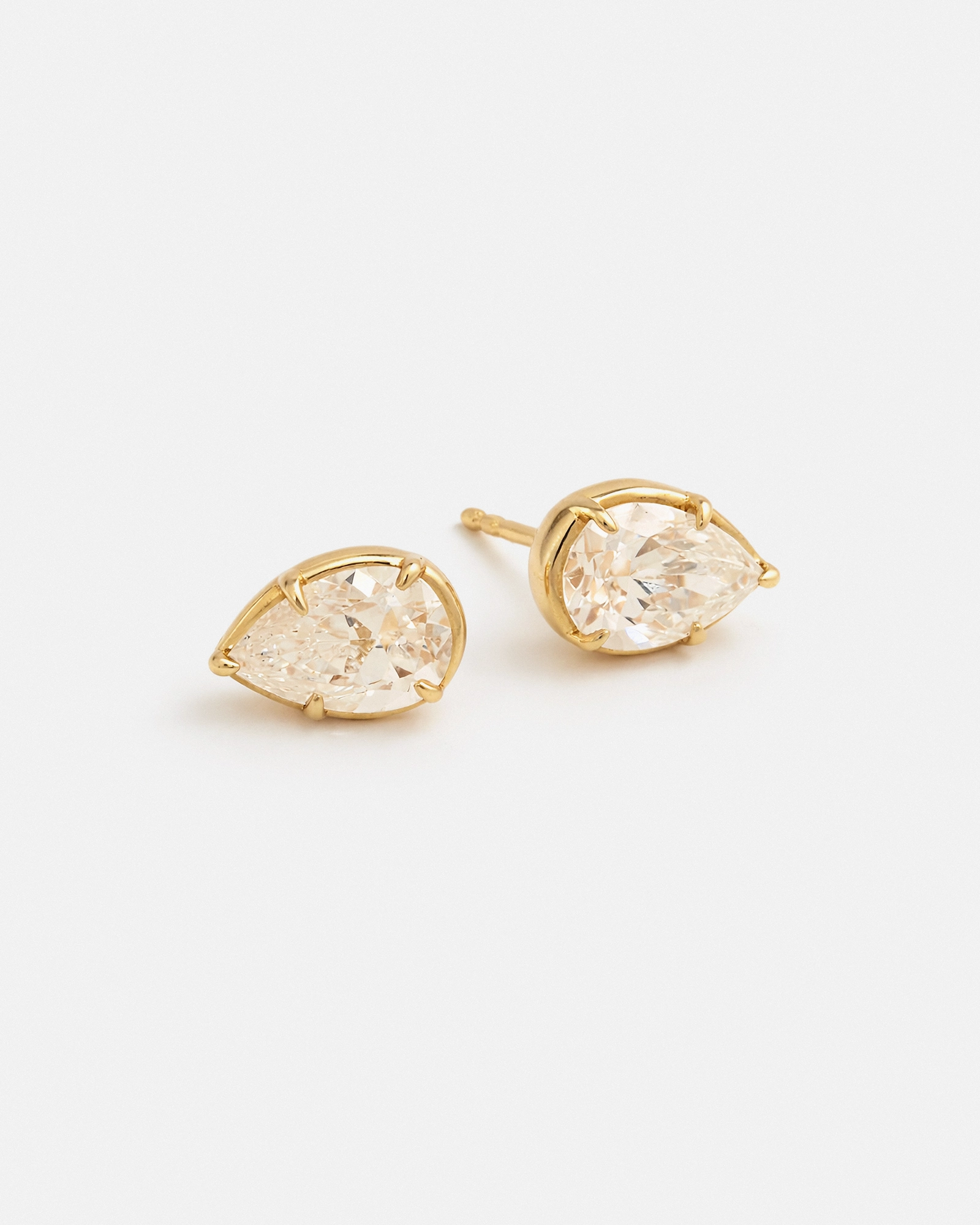 Boucles D'oreilles Pira en Or 14k avec Diamants de Laboratoire