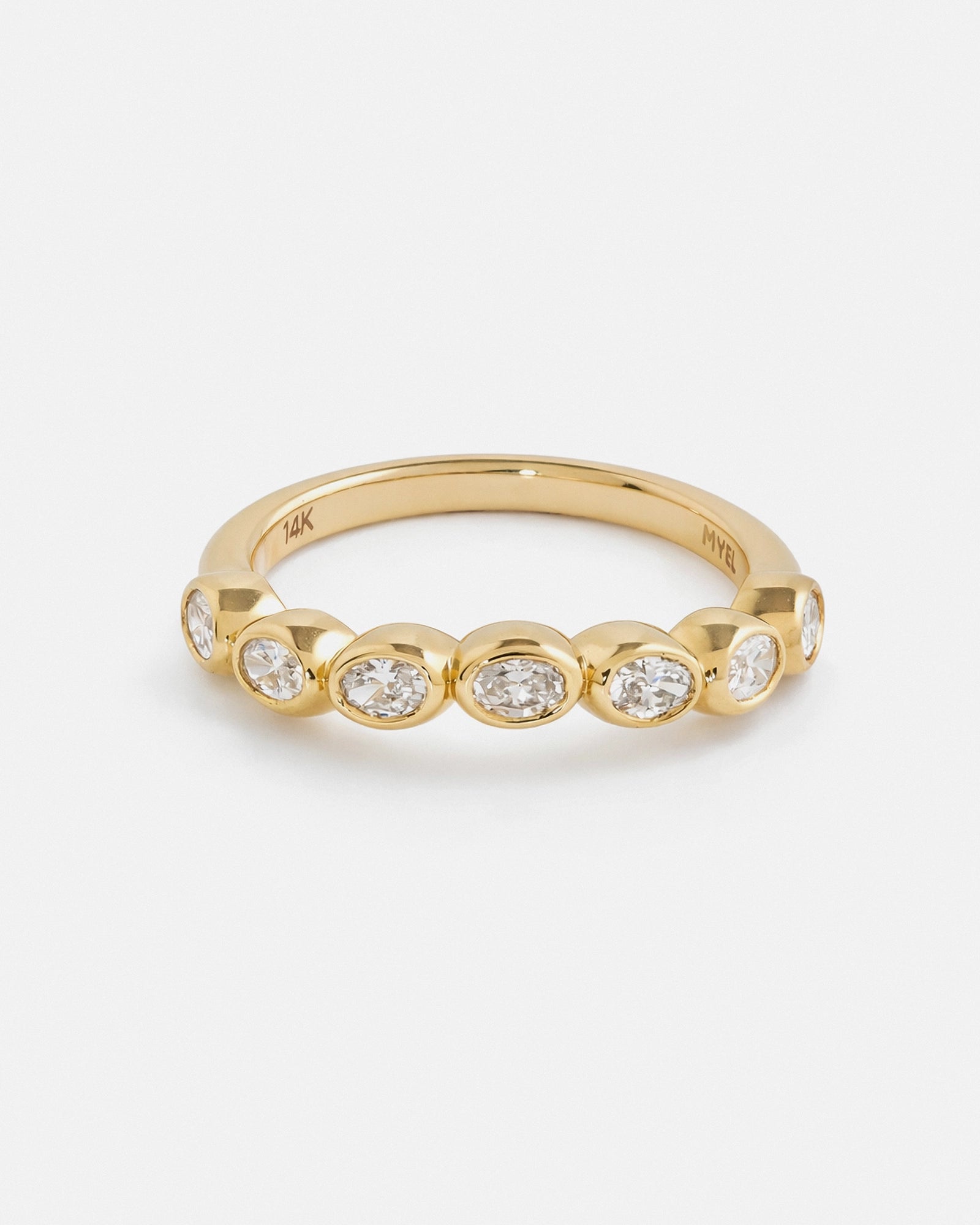 Melody Half-Eternity Ring in 14k Gold with Lab-Grown Diamonds