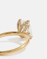 Bague Pétale Pavé Coussin en Or 18K Fairmined et Diamants de Laboratoire