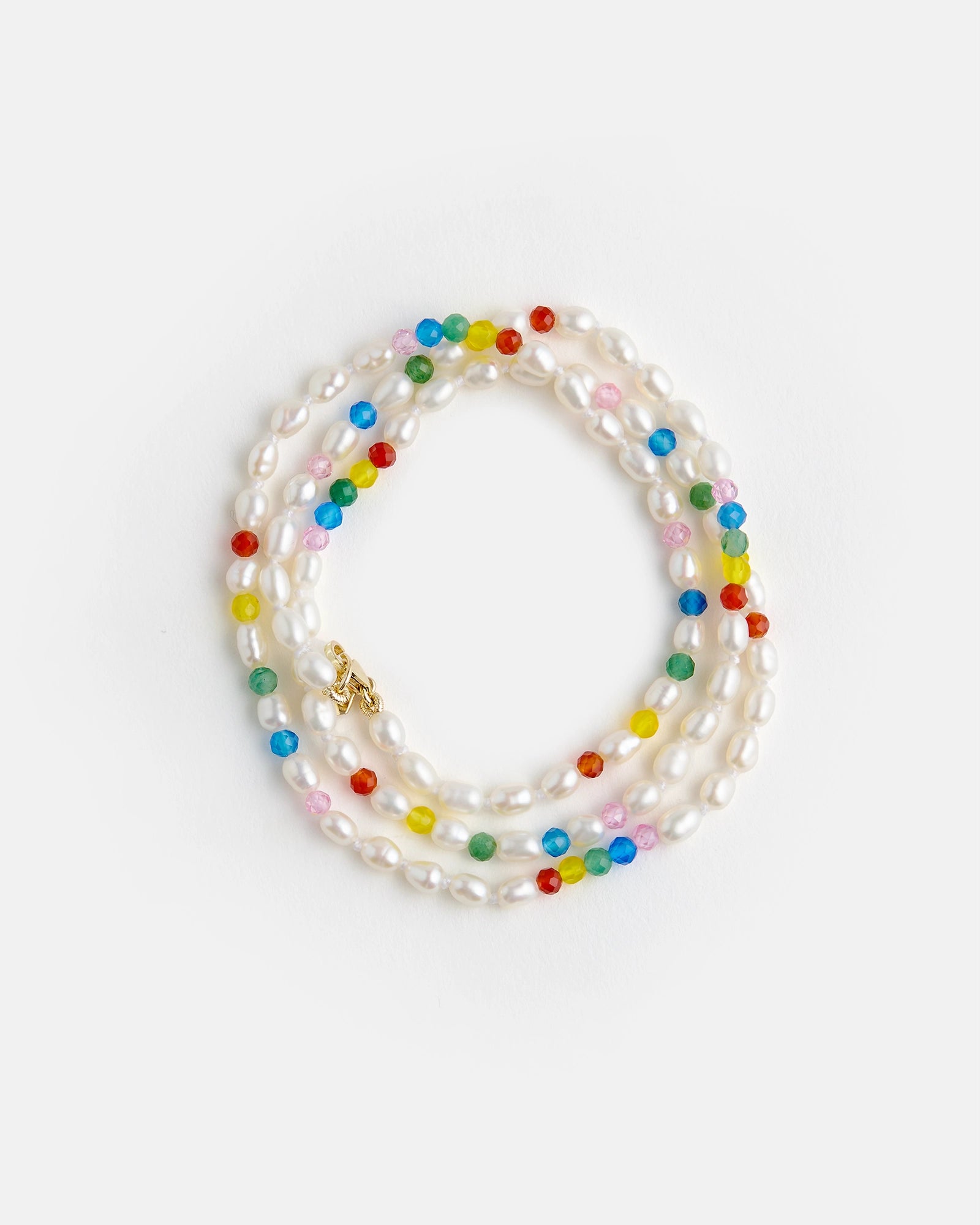 Bracelet Enroulé de Perles Confetti Arc-En-Ciel