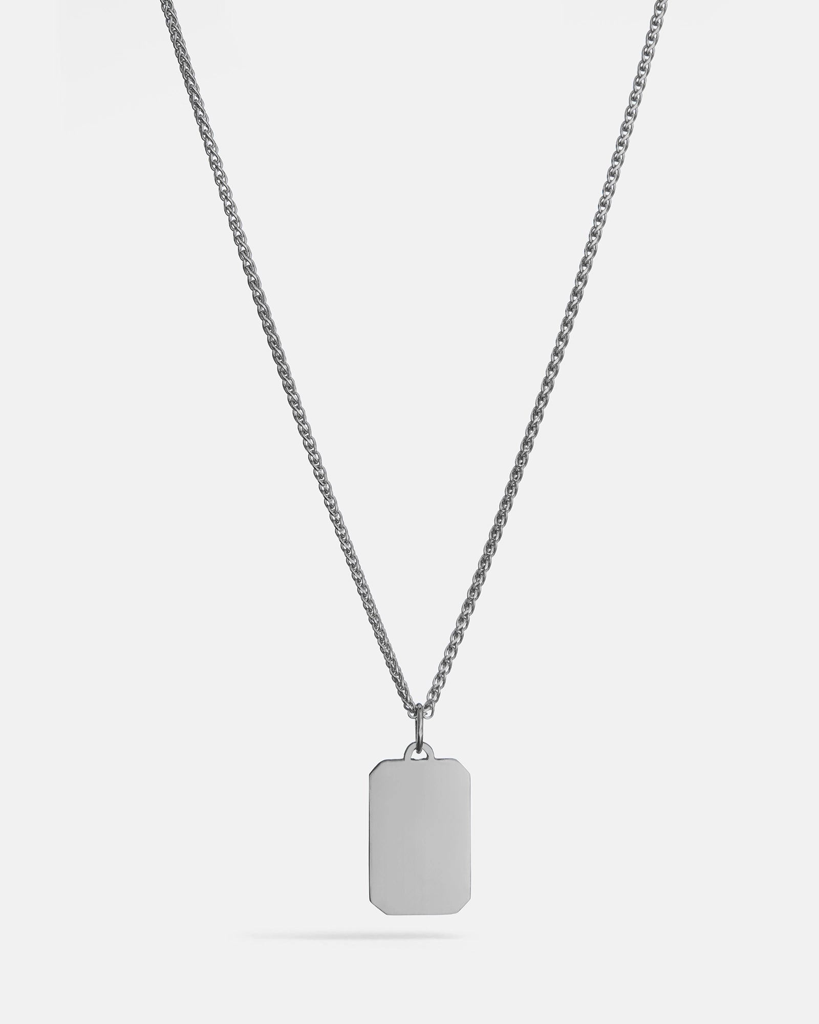 Pendentif Rectangulaire Memento en Argent