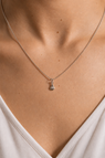 Water Drop Pendant in Silver with Ethical Stone