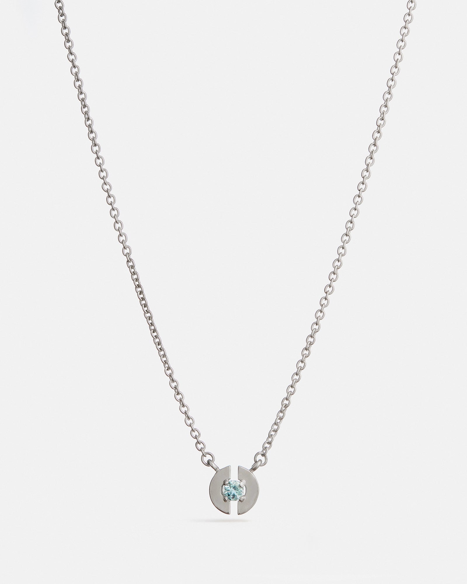 Collier Stein en Argent avec Aigue-marine