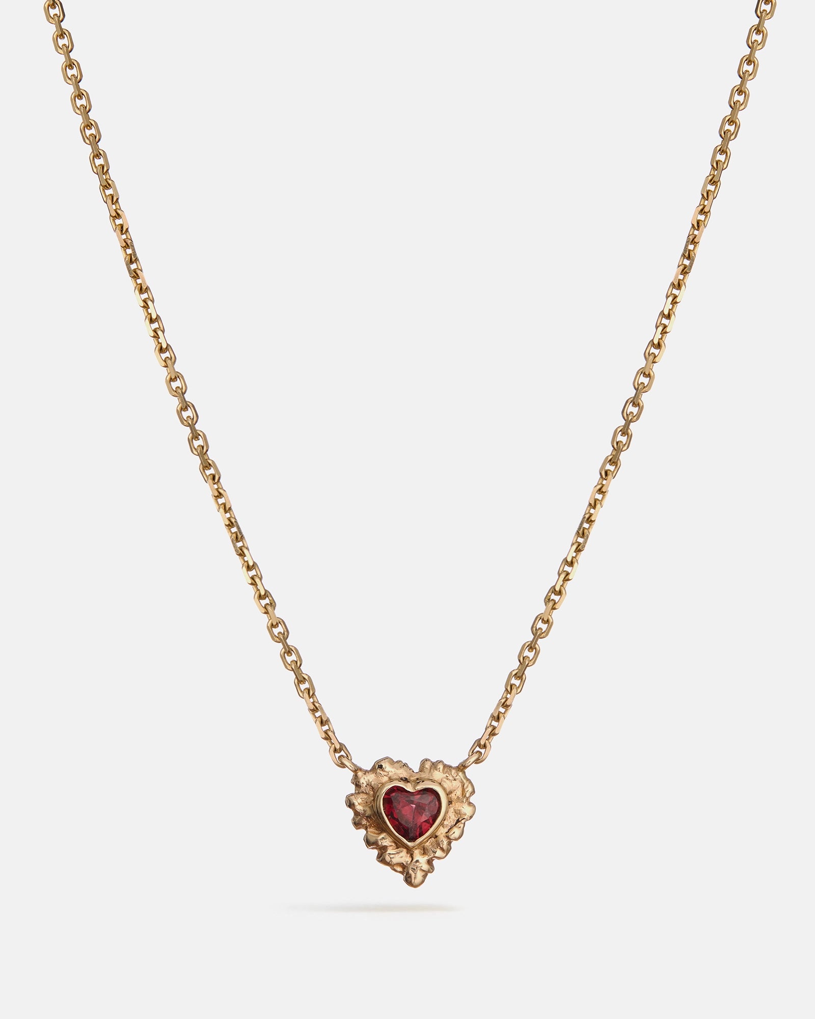Collier Coup de Foudre en Or 14k avec Grenat