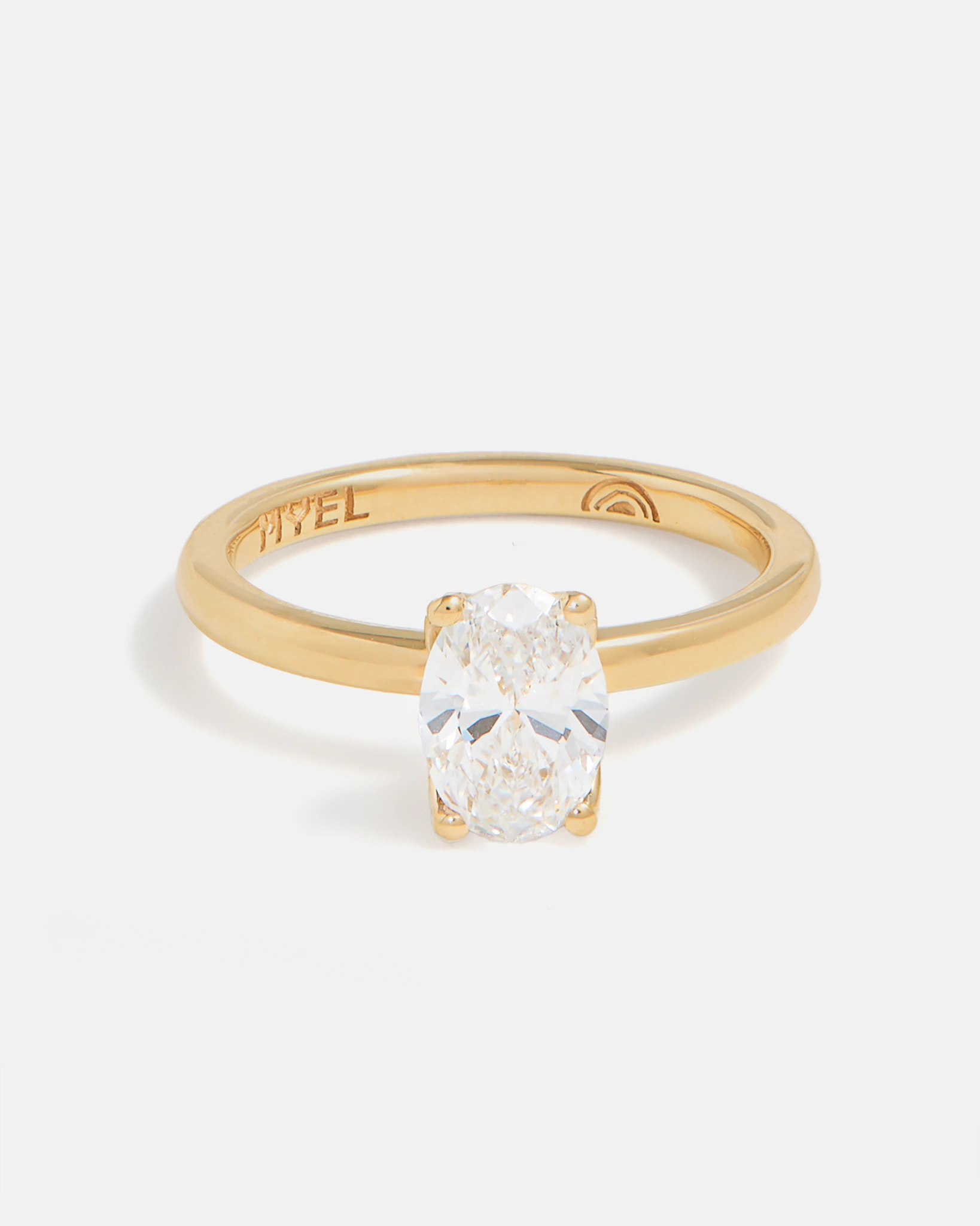 Ellipse Petal ring in 14k Fairmined Yellow Gold with Lab-Grown Diamond