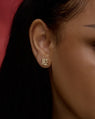 Boucles D'Oreilles Forge Constellation en Or 14k avec Diamants de Laboratoire