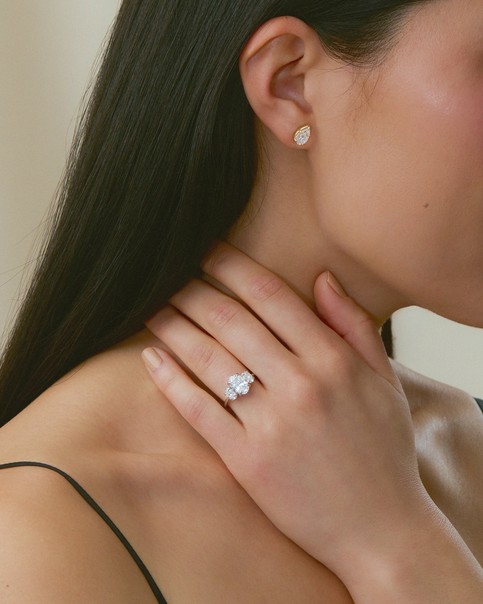 Ellipse Trio in 14k Gold with Diamonds