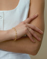 Bague Marie Pavé Aube en Or Jaune 14k avec Saphirs