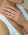 Bague Marie Pavé en Or Jaune 14k avec Saphirs d'Australie