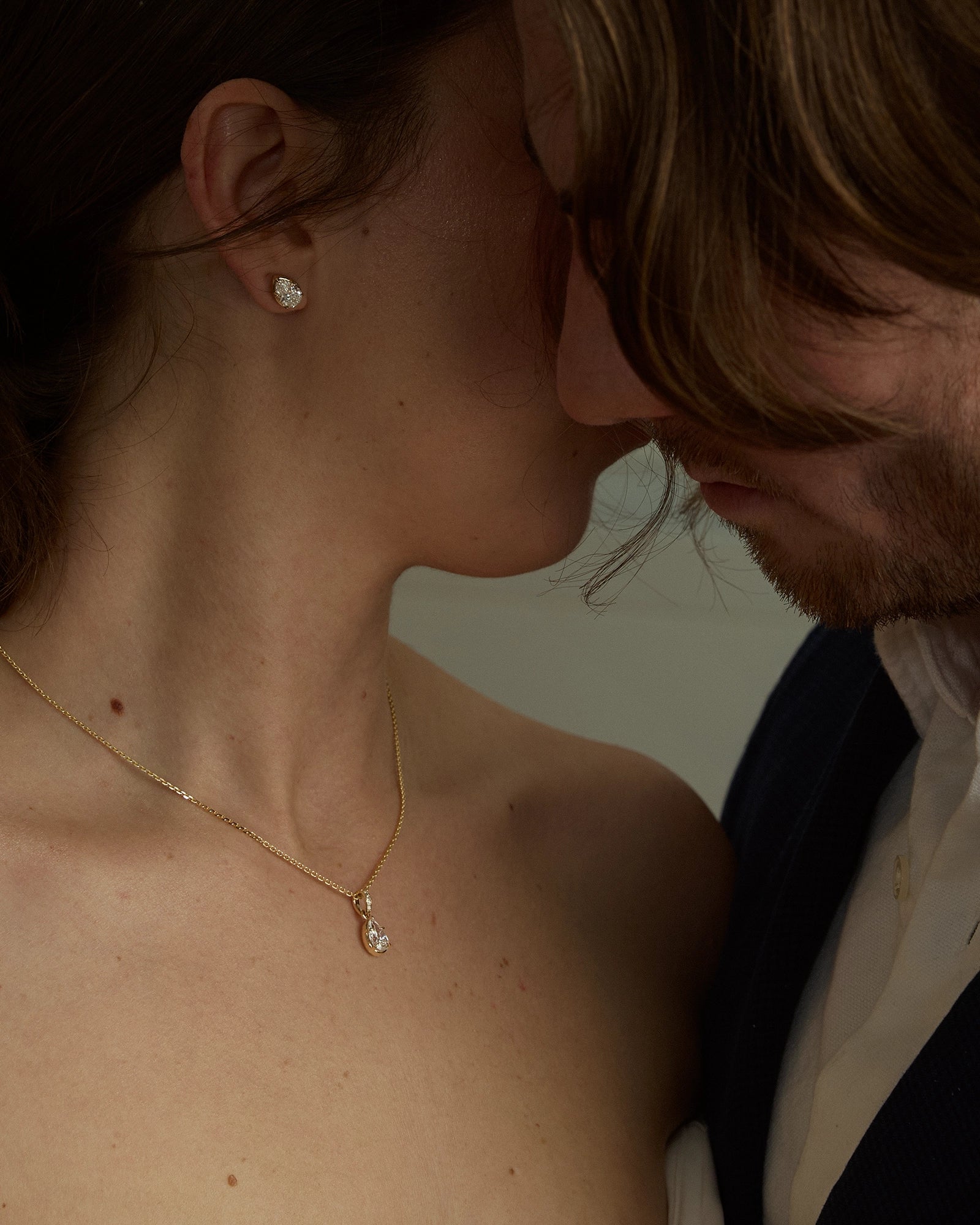 Boucles D'oreilles Pira en Or 14k avec Diamants de Laboratoire