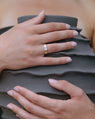 Bague Cigarillo en Or Jaune 14K avec Diamant de Laboratoire