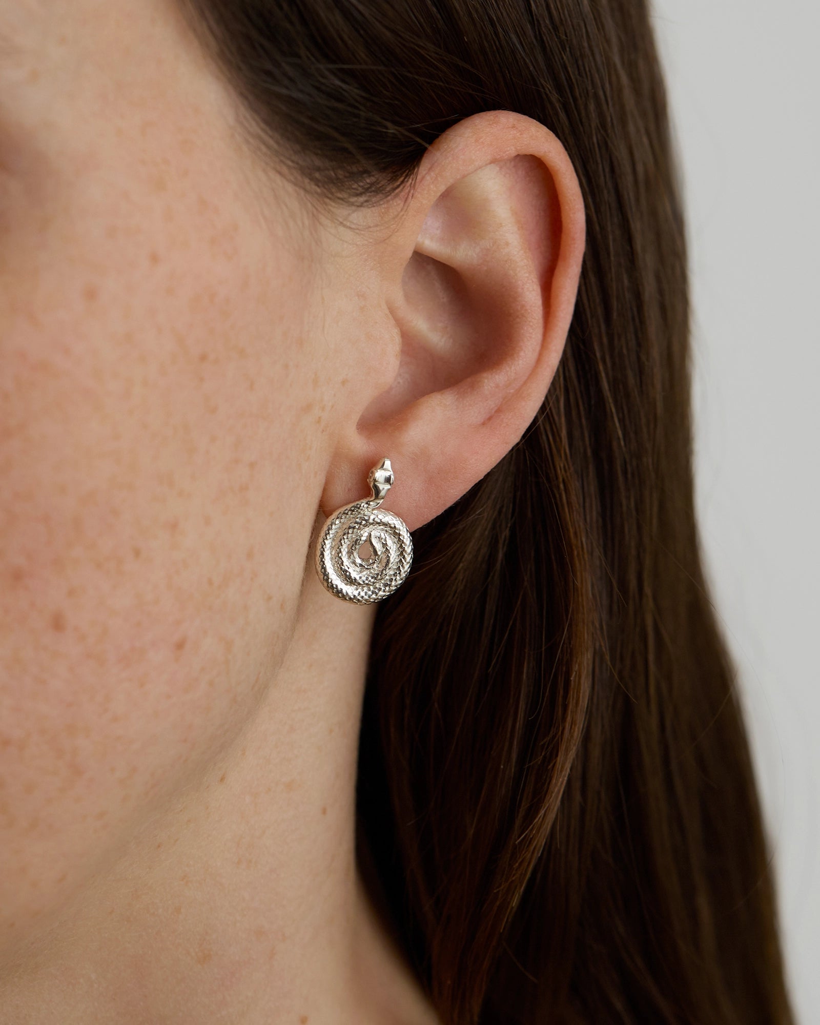 Ophidia Earrings in Silver with lab-grown diamonds