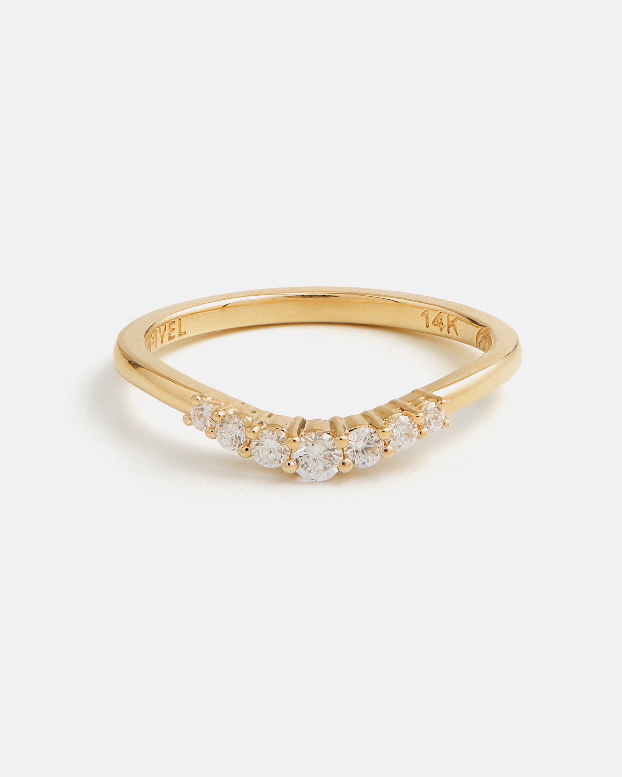 Wave Pavé Ring in 14K Fairmined Yellow Gold with Lab-grown Diamonds