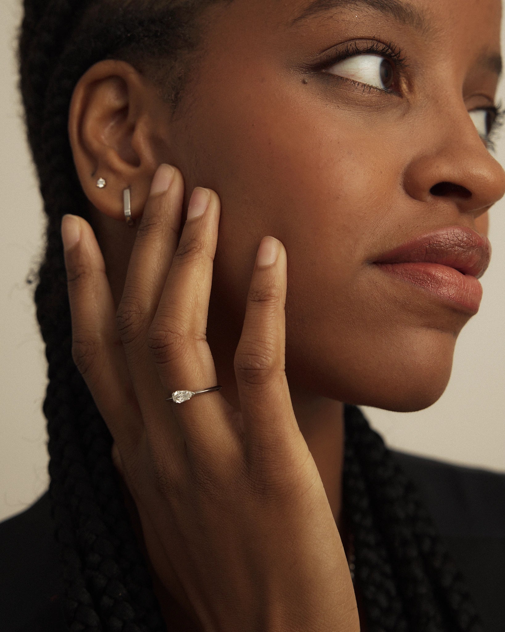 Arrow Ring in 18k Fairmined White Gold with 0.55ct Canadian