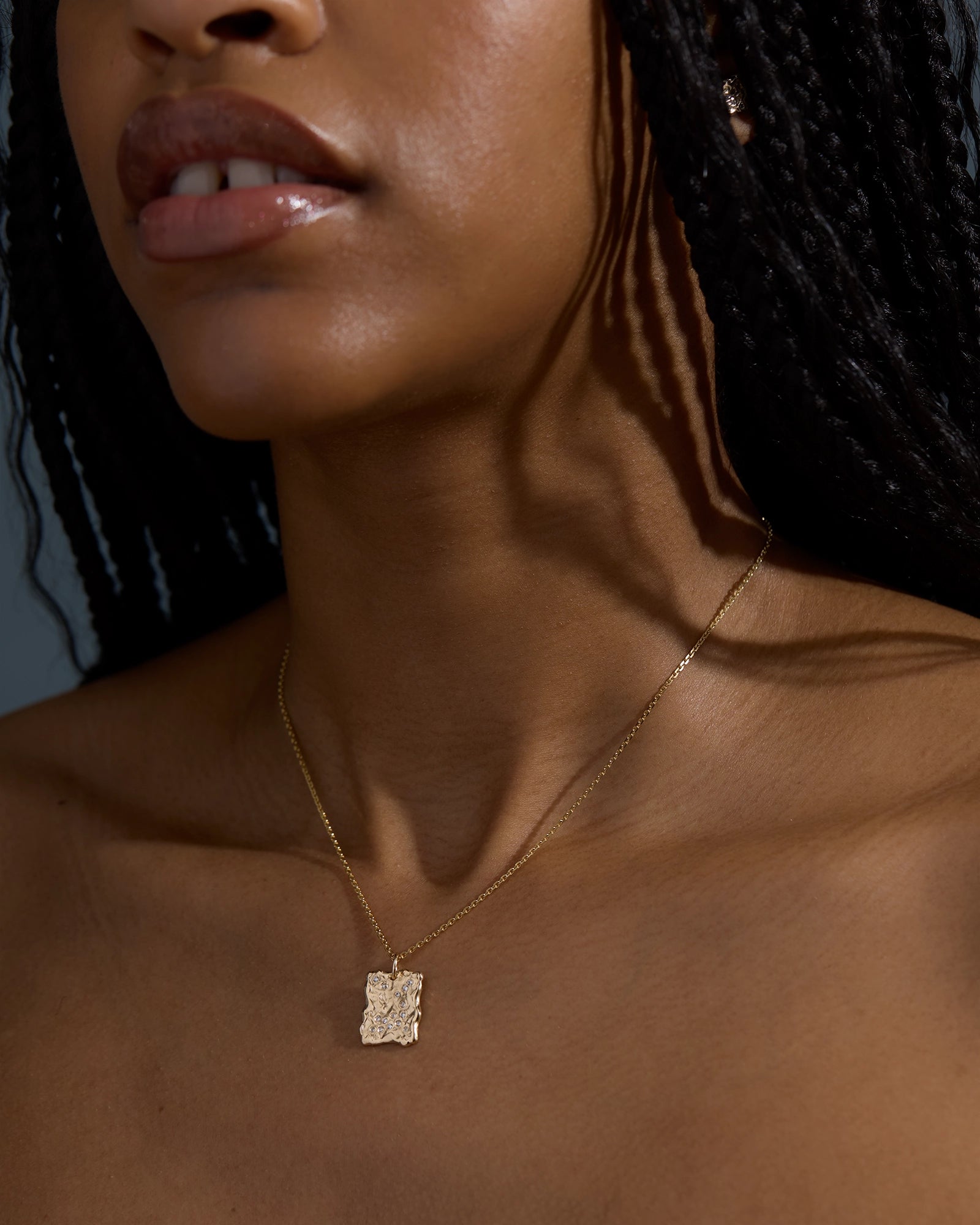 Constellation Forge Pendant in 14k Gold with lab grown Diamonds