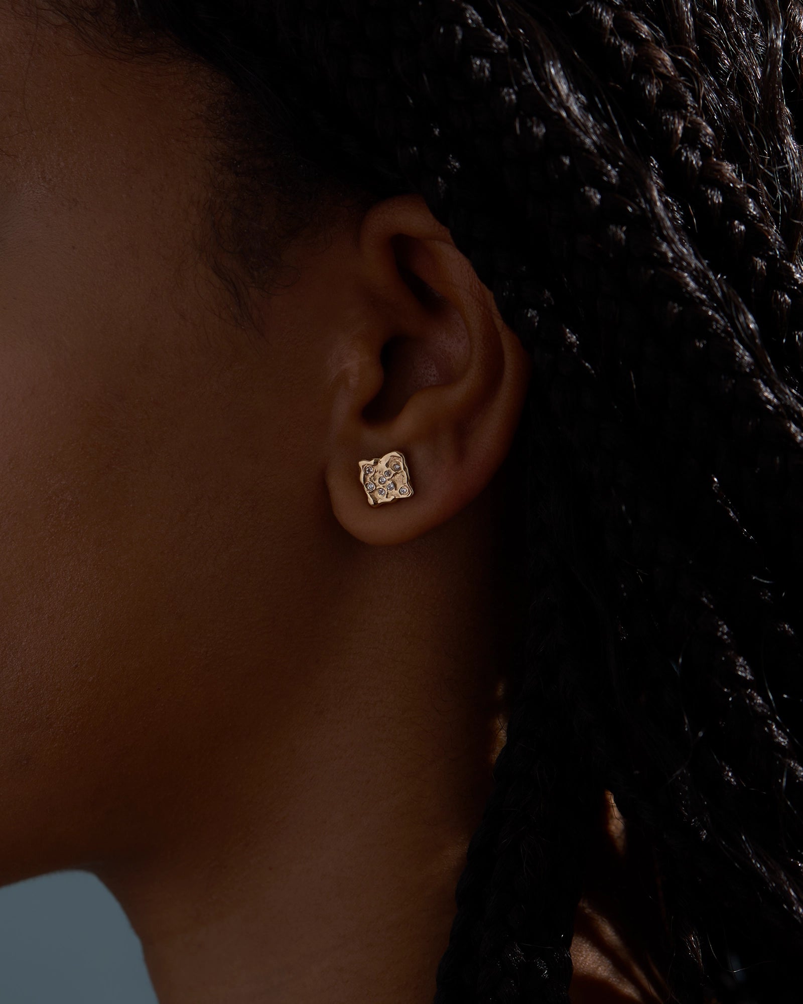 Constellation Forge Earrings in 14k Gold with lab grown Diamonds