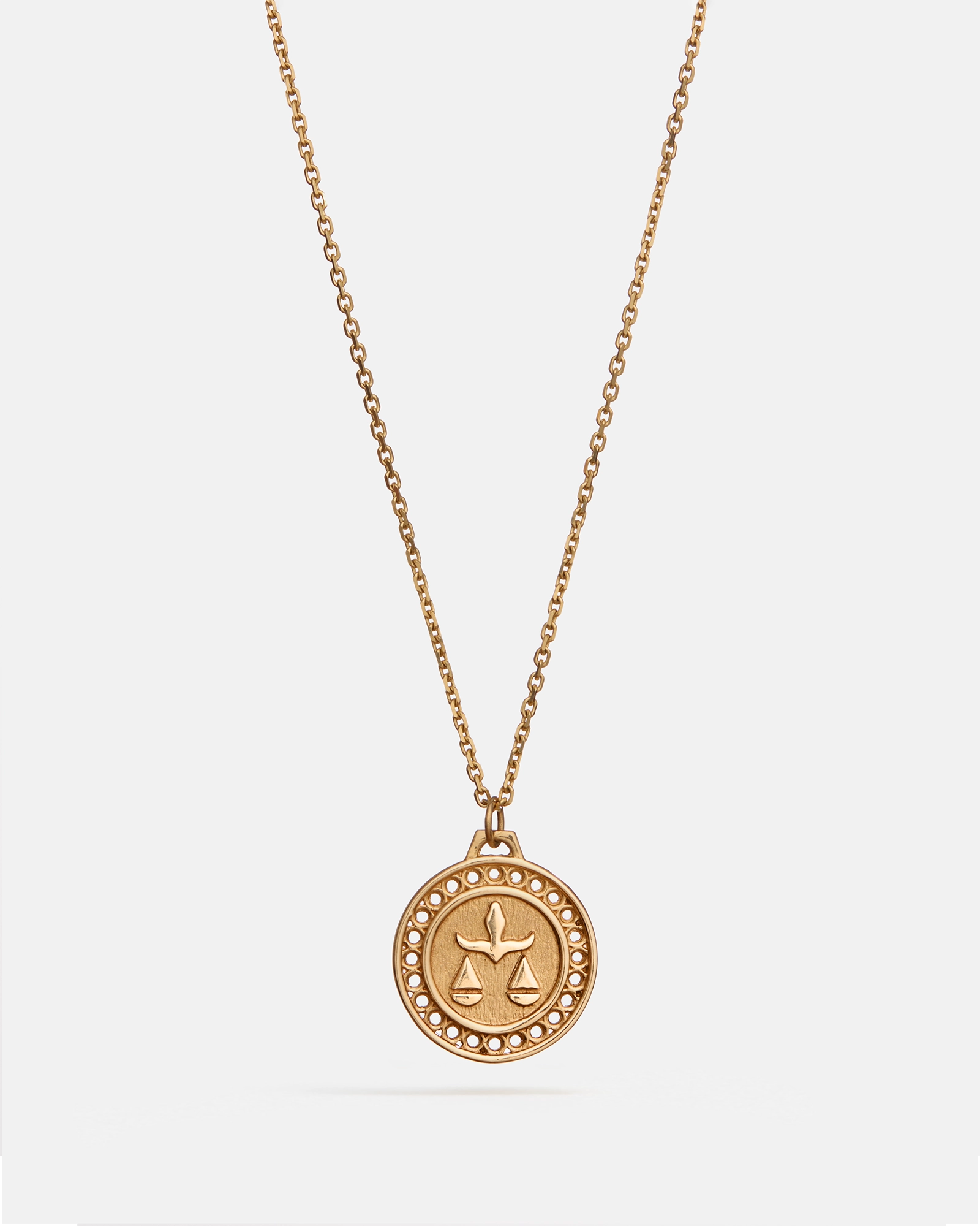 Zodiac Libra Necklace in Yellow Gold MYEL Design
