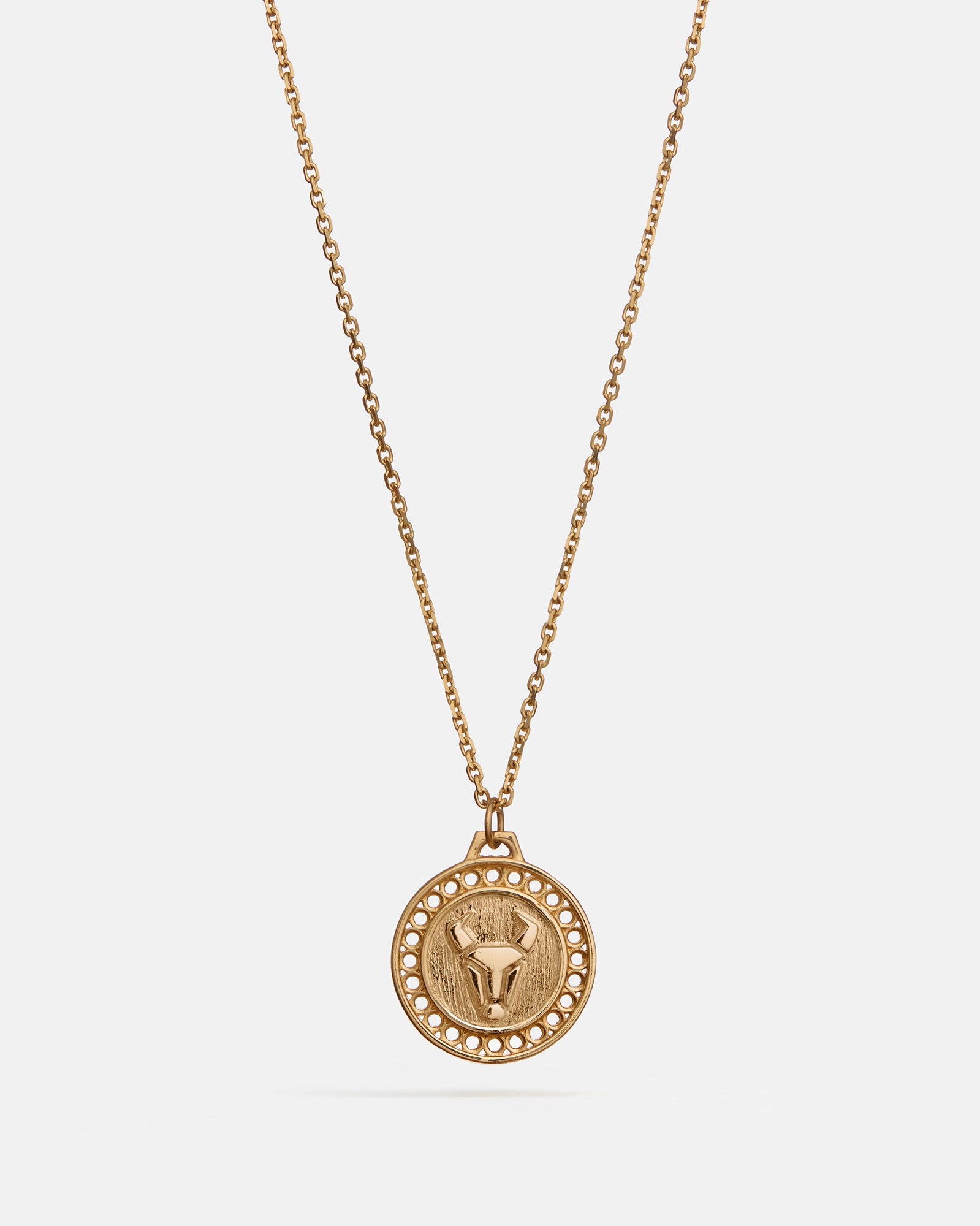 Zodiac Taurus Pendant in 14k Yellow Gold