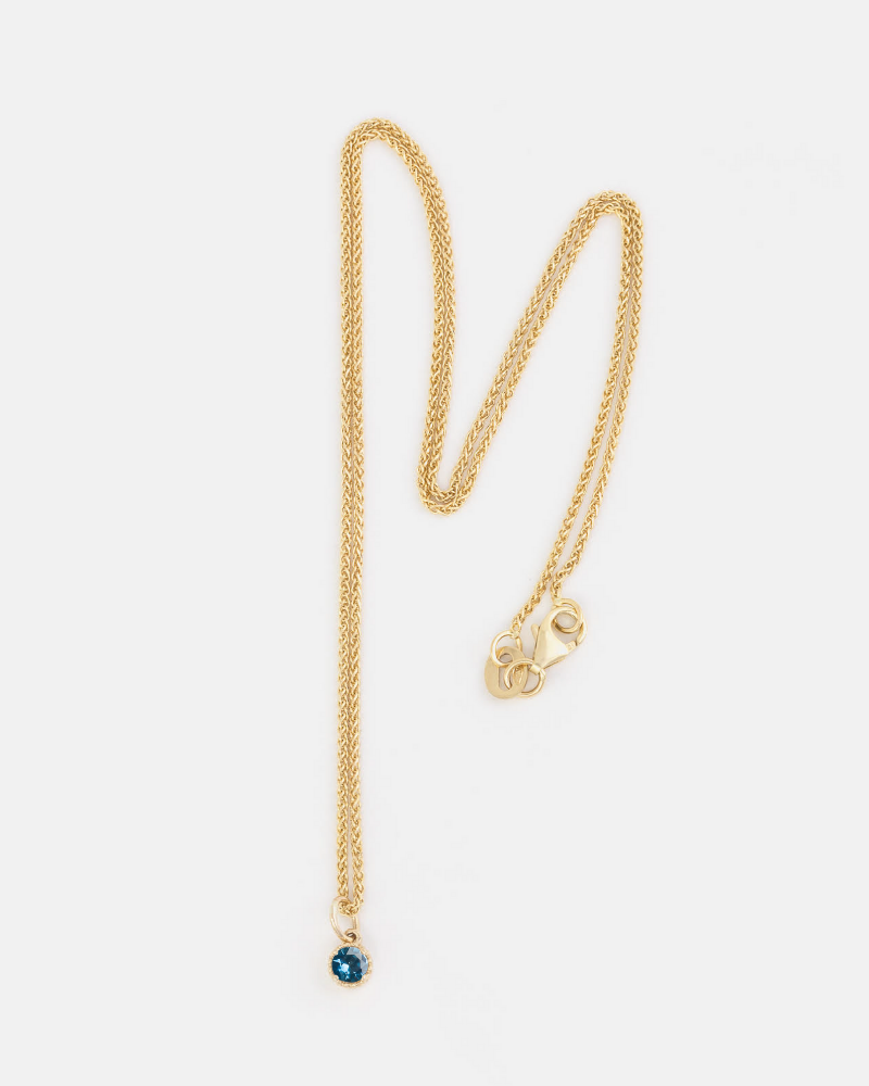 Origines Pendant in 14k Yellow Gold with Ethical Birthstone