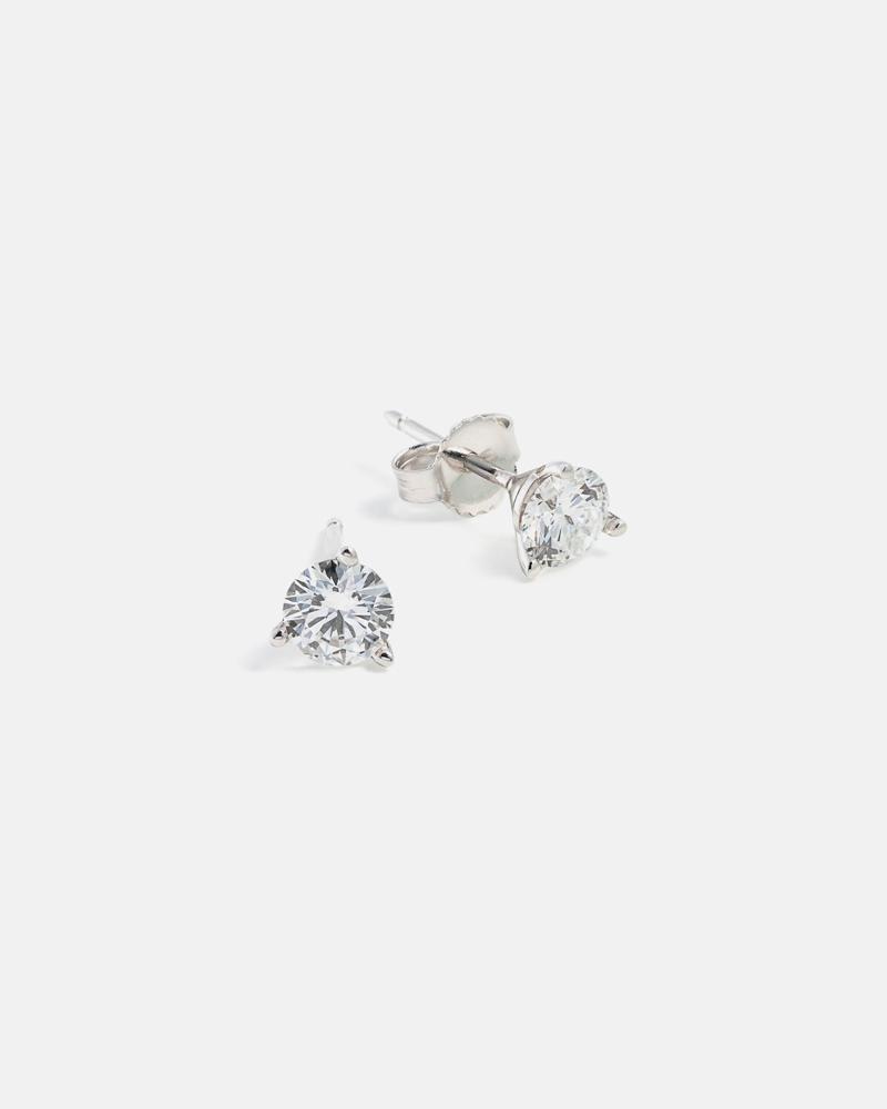 Lab-Grown Diamond Stud Earrings in White Gold (0.50 carats)