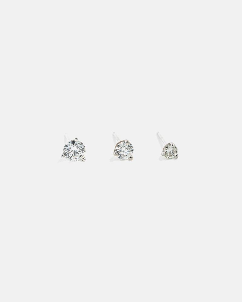 Lab-Grown Diamond Stud Earrings in White Gold (0.75 carats)