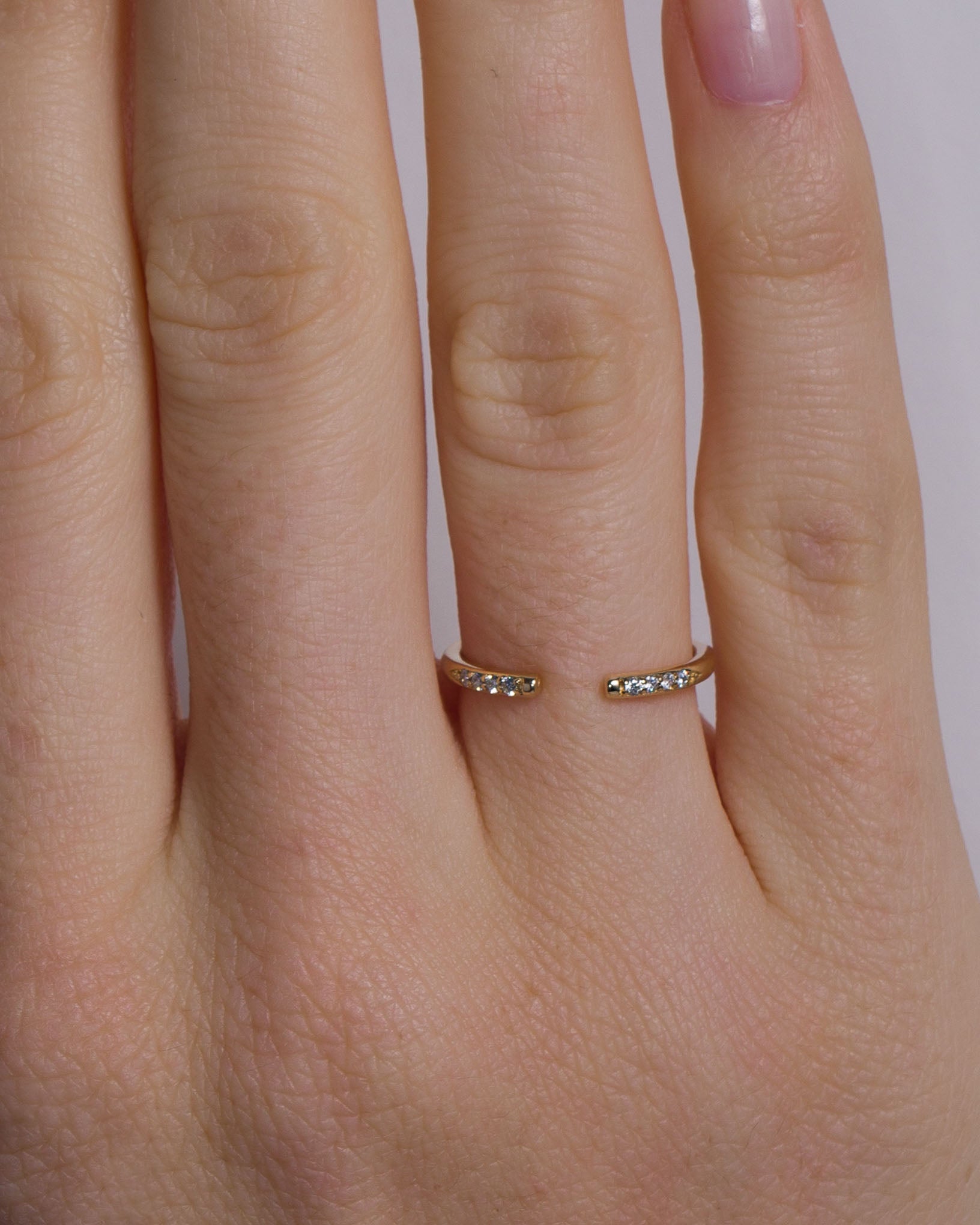 Gold Rings Open Rings Classic Open Ring in Gold with lab grown Diamonds | MYEL Design