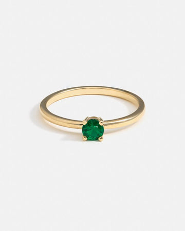 Bague Cocktail Solitaire Spinelle Vert Or Jaune 14k - Taille 7.75, émeraude 15.30 Ct - Occasion