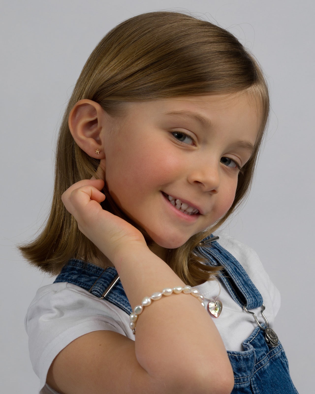 Mini Star Earrings in 14k Yellow Gold for Children