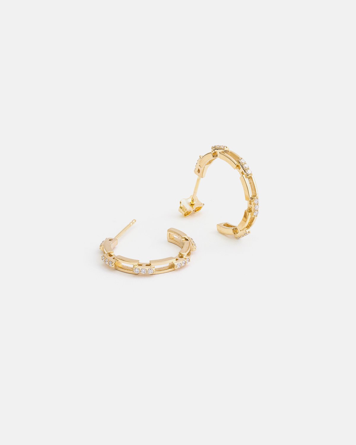 Liaisons Hoops in Yellow Gold with Diamonds