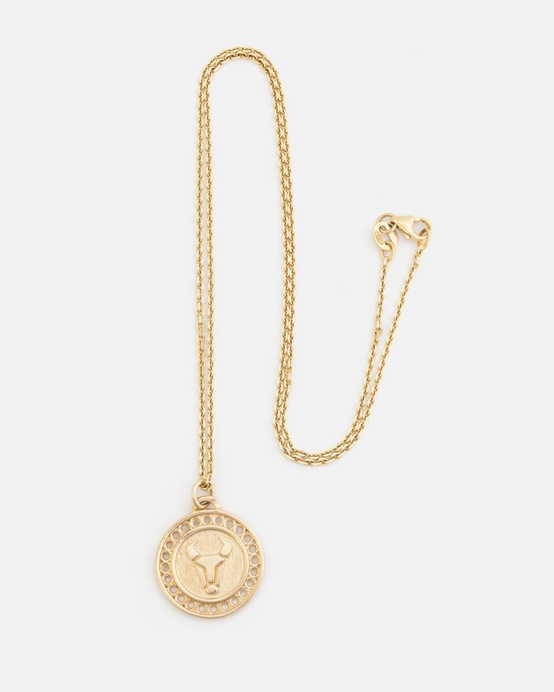 Alighieri - Taurus 24kt Gold-plated Pendant Necklace - Mens - Gold | Gold  plated necklace, Taurus necklace, Taurus pendant