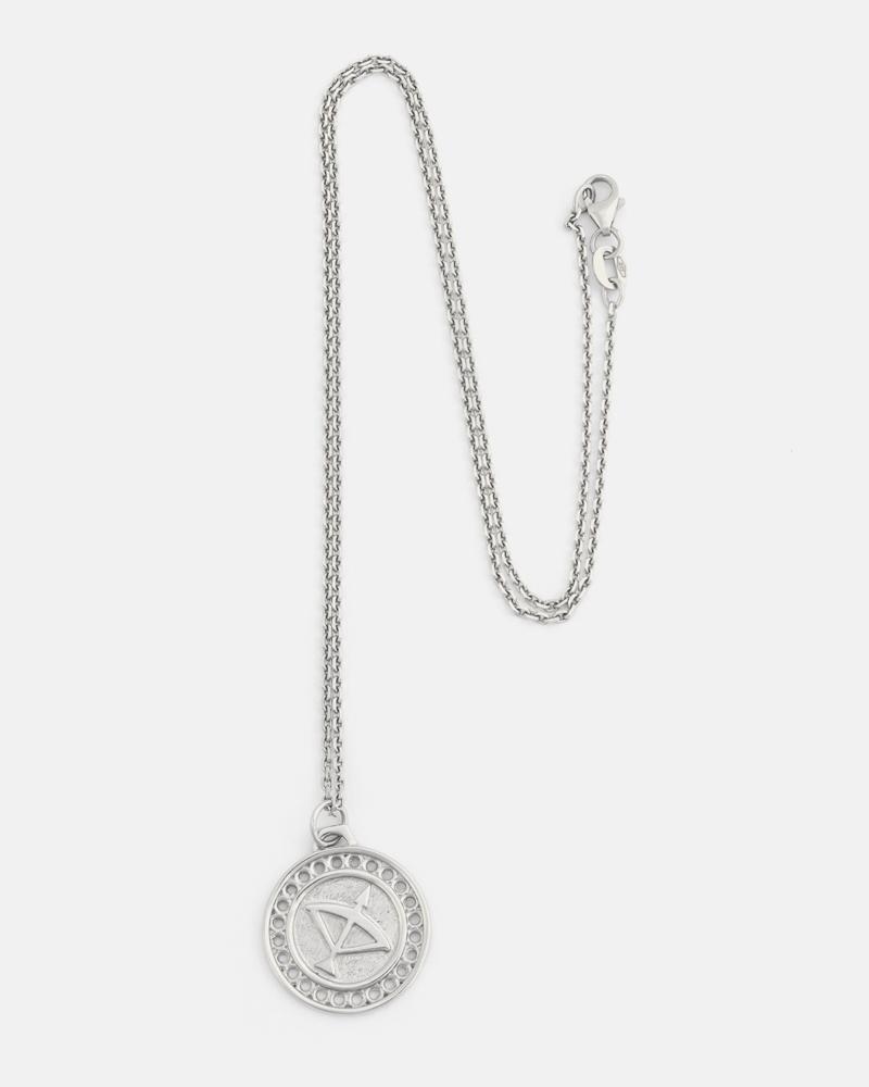 Zodiac Metal Necklace - Men's 14k Gold Sagittarius