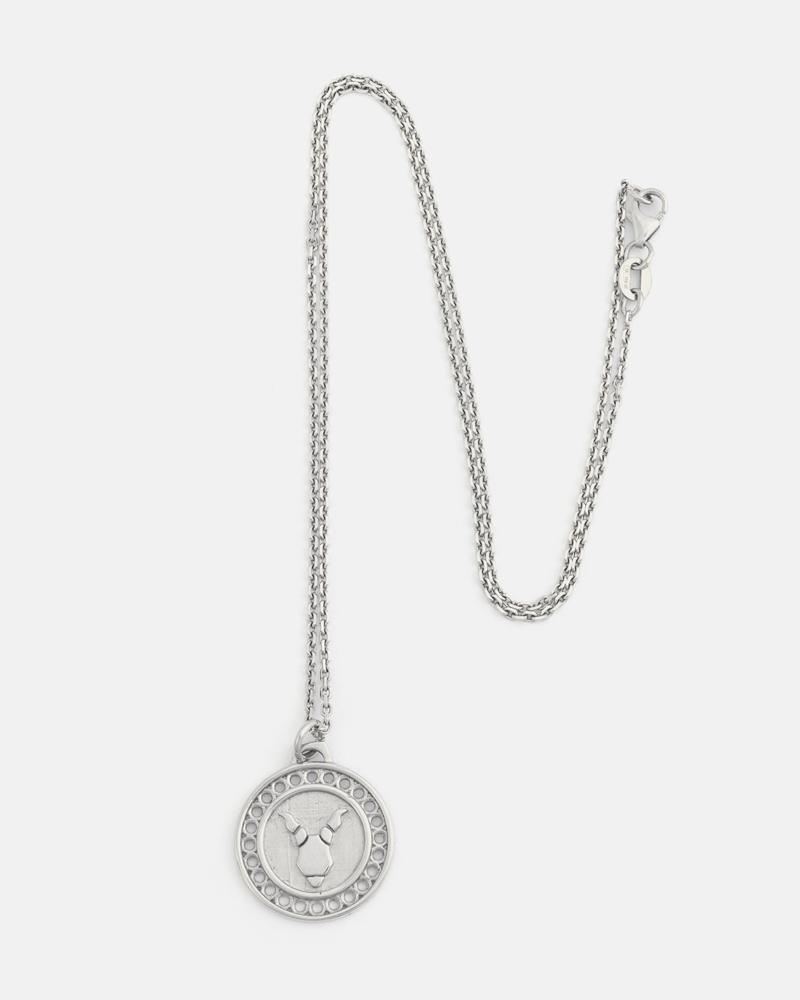 Silver Zodiac Mini Circle Necklace | Tiny Tags