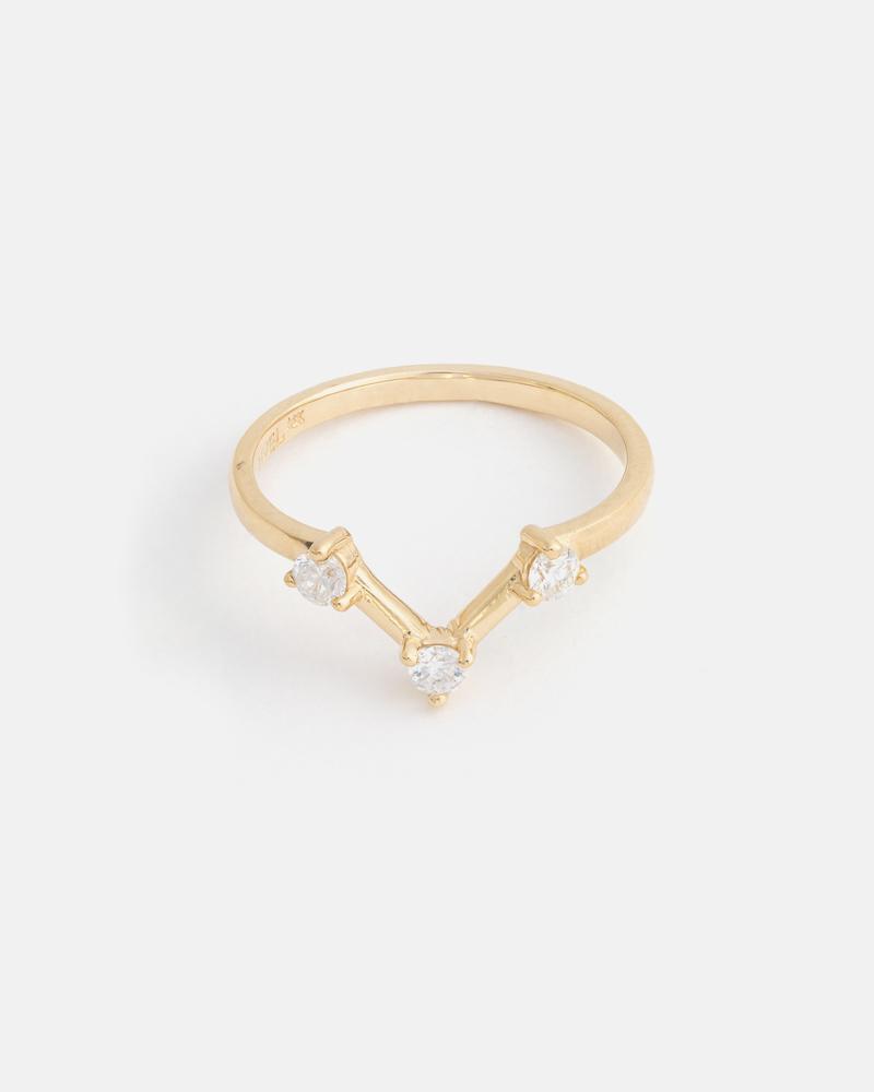Orion Ring in Fairmined Gold with Lab grown Diamonds
