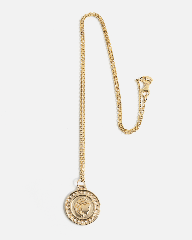 Zodiac Virgo Pendant in 14k Yellow Gold