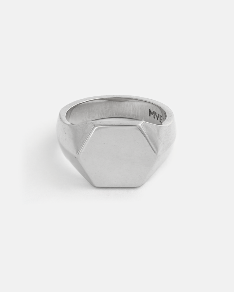 Plain silver sales signet ring