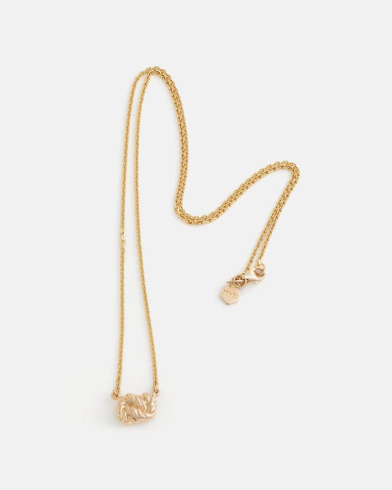 Nausicaa Necklace with Forçat Chain in 14k Gold