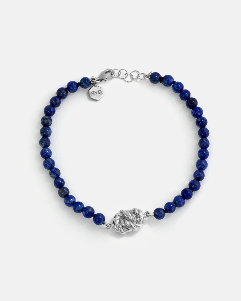 Nausicaa Bracelet in Silver with Blue Chile Lapis