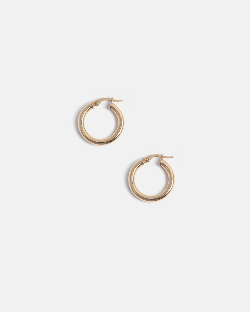 Small Thick Hoops in Gold