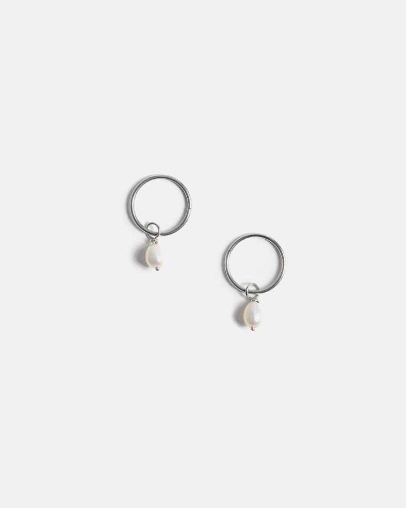 Baby Sleepers Hoops in Gold with Pearls